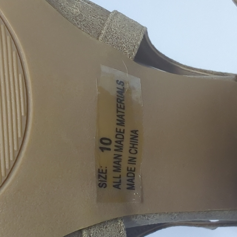 Altar'd State Women's Tan Peep-Toe Block Heel Sandals Size 10 - Picture 13 of 13